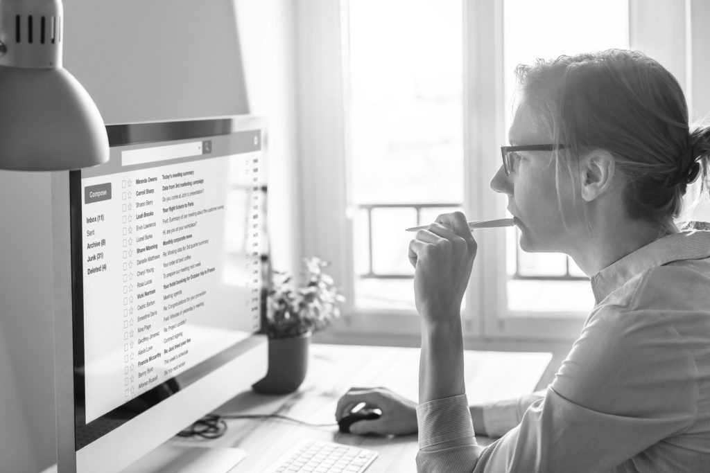 consultant working on computer