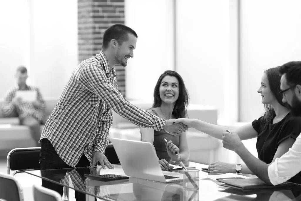 consultants working in office