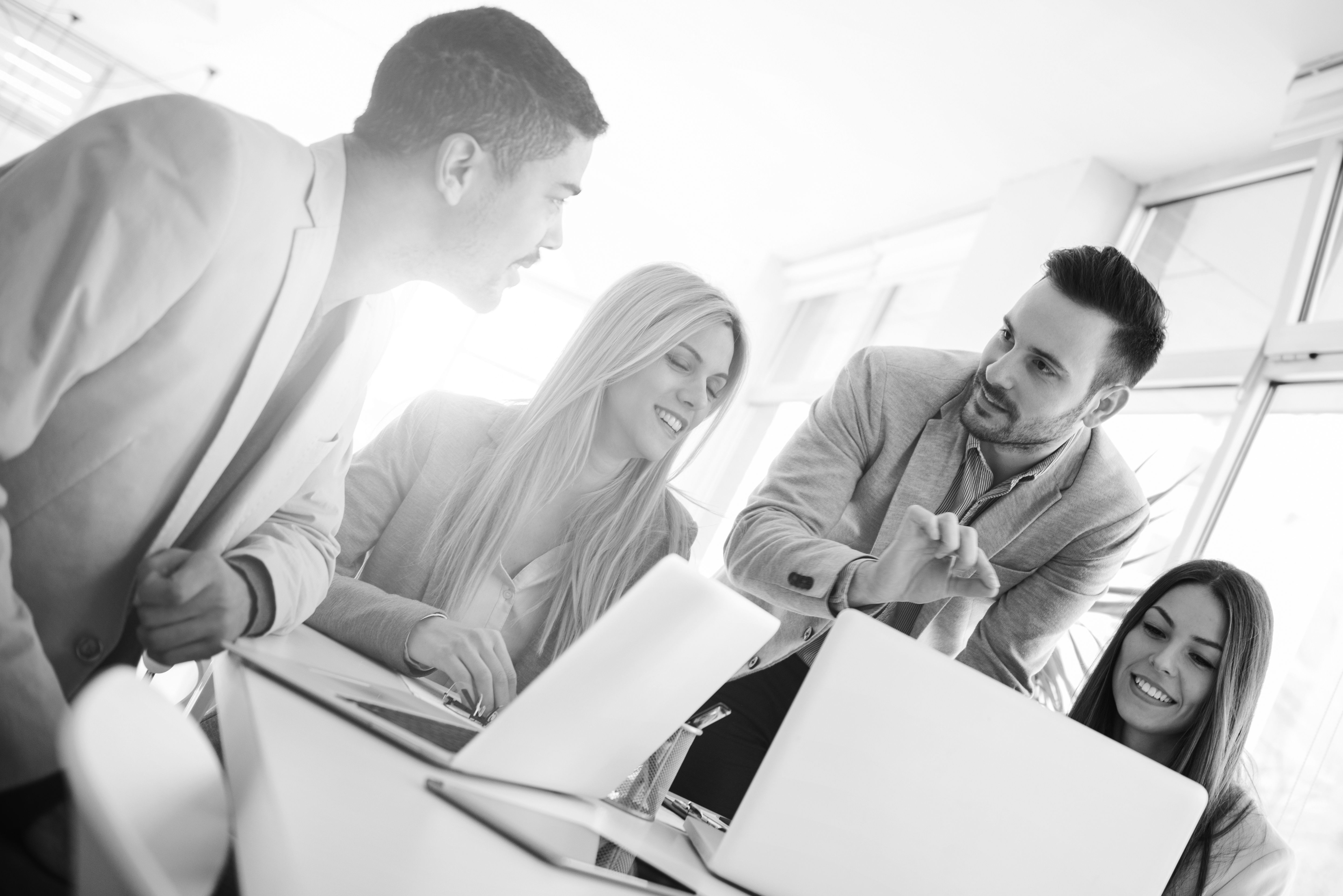 consultants working in office