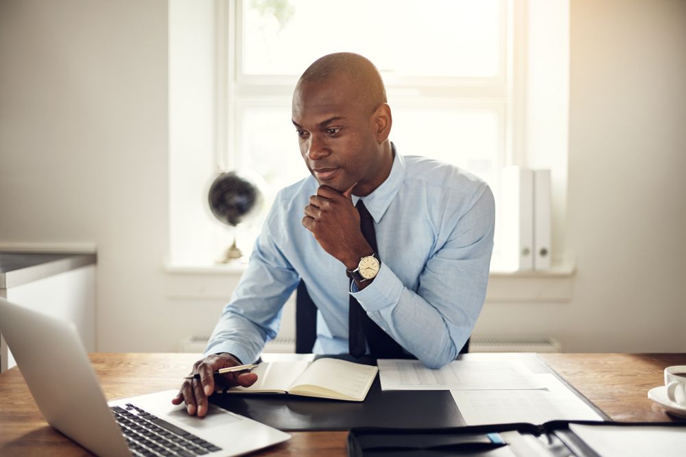 consultant at desk