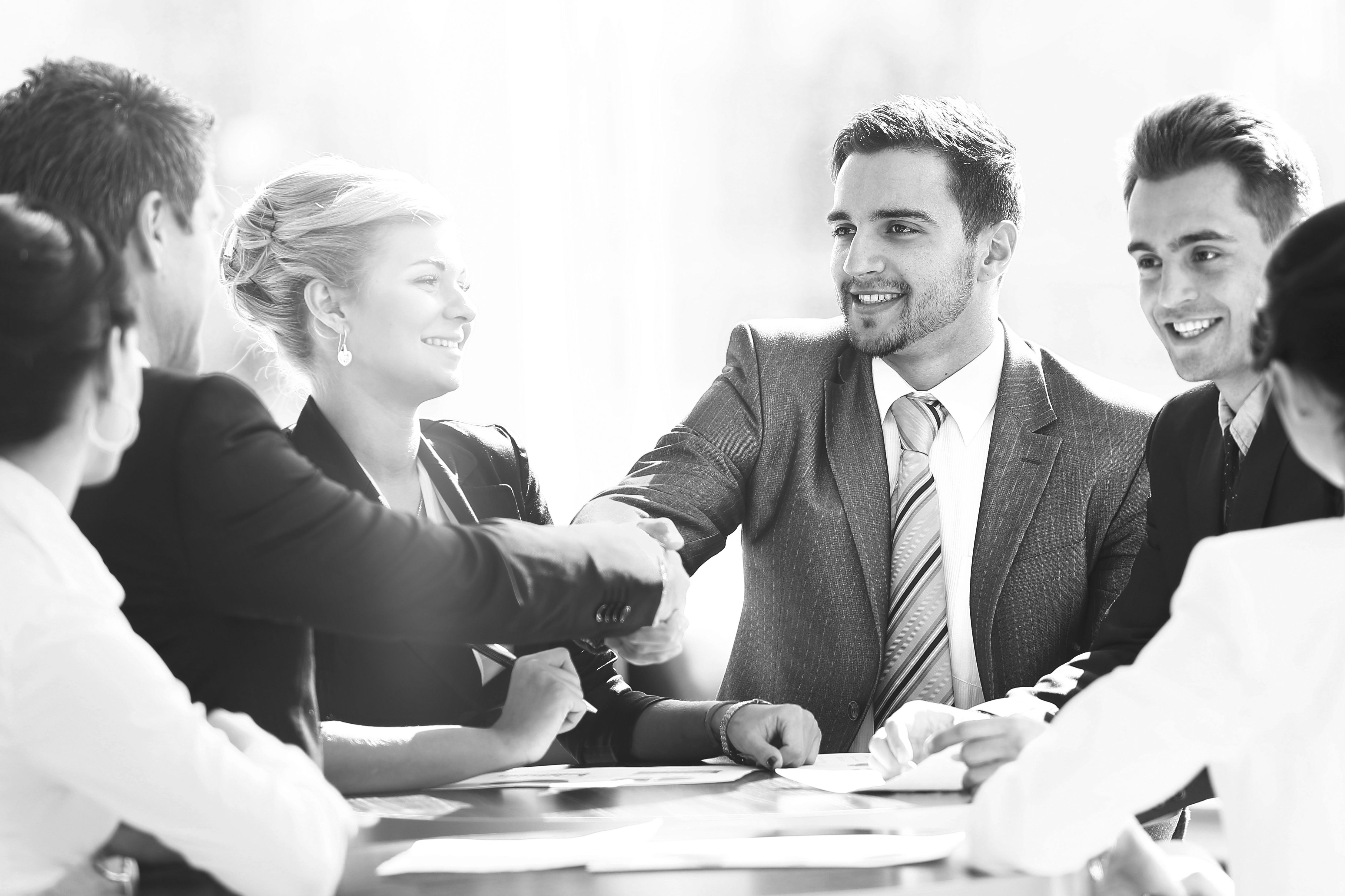 consultants working in office
