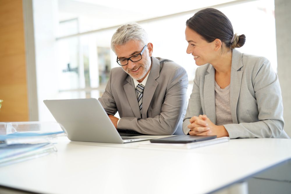 consultants working at desk