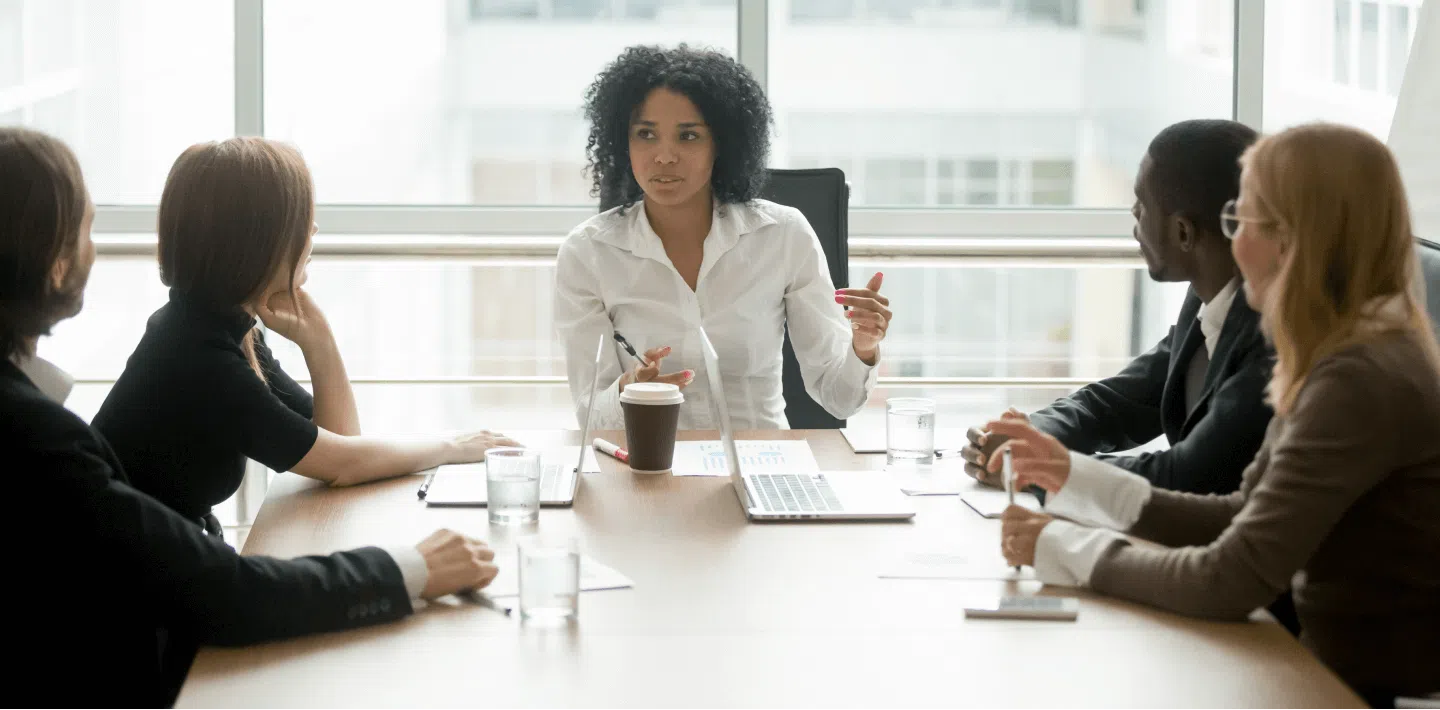 consultants working at desk