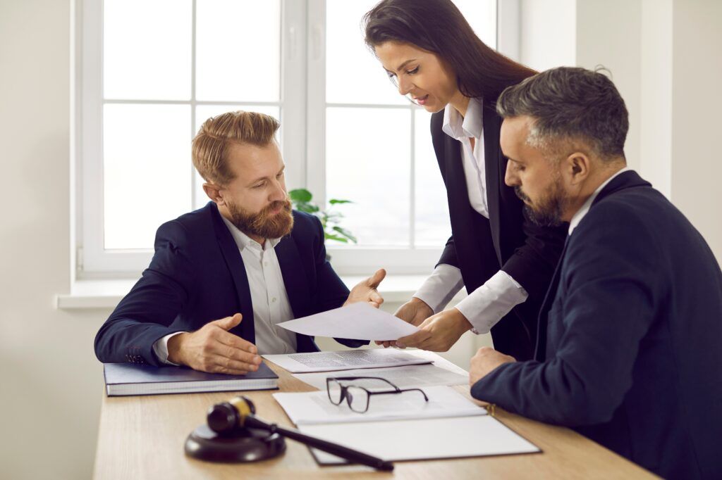 consultants working at desk