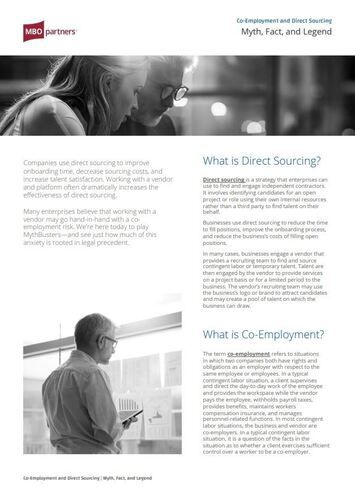 Co-Employment and Direct Sourcing