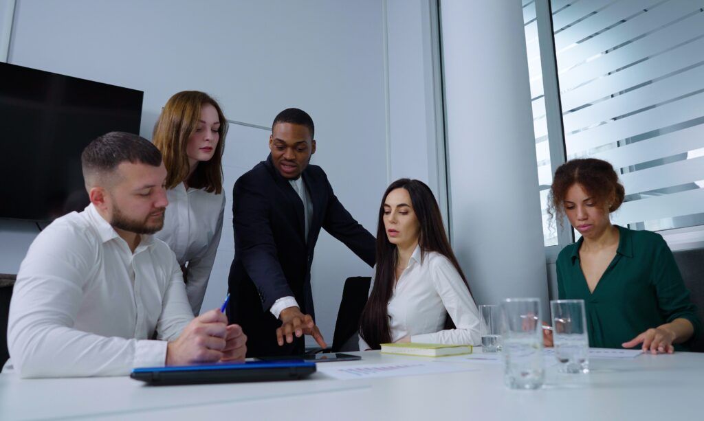 Consultants at a table