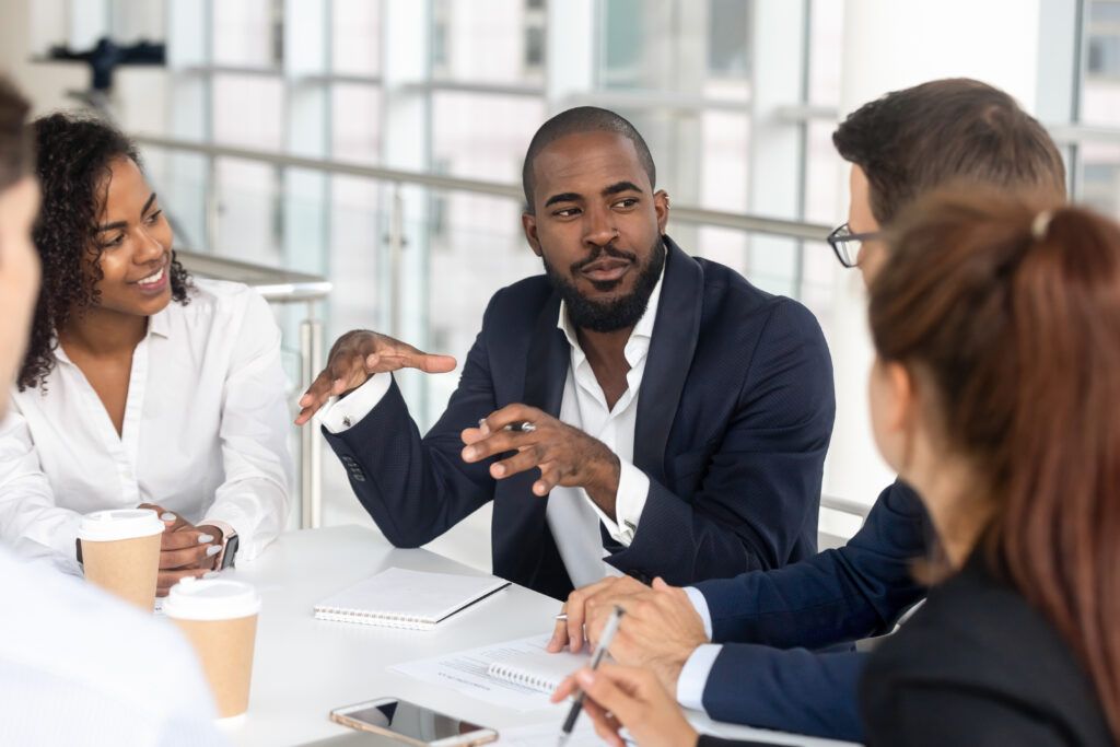 consultants working at desk