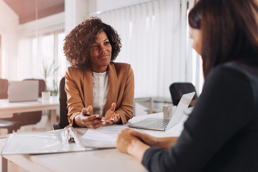 consultant at desk