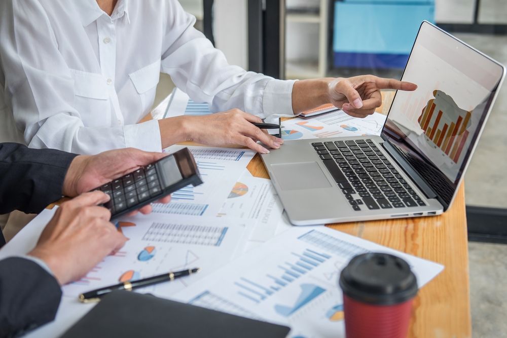 consultants working at desk